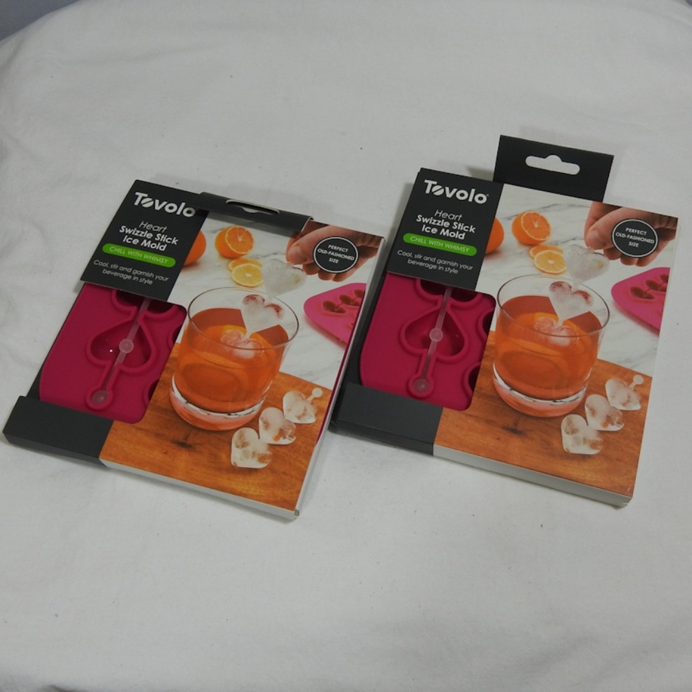 New Tovolo Heart Swizzle Stick Ice Mold - Picture 1 of 5